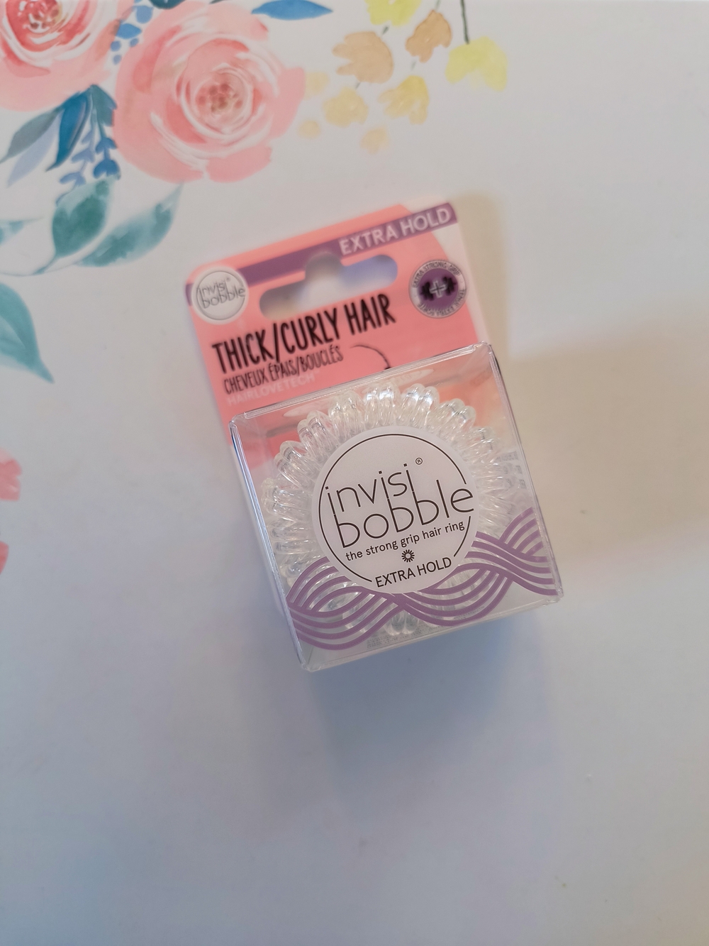 Invisibobble Extra Hold Clear Hair Rings/Ties For Thick/Curly Hair